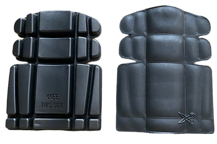 The knee pads are inserted into the knee pockets of the trousers