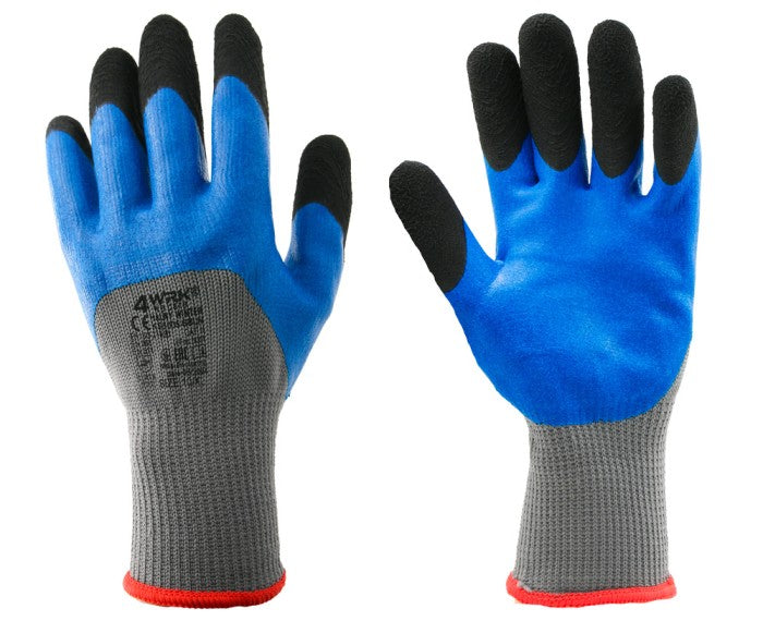 Coated gloves for protection against mechanical and thermal effects