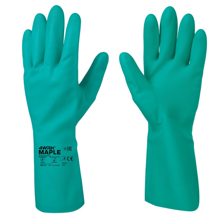 Gloves for protection against chemicals