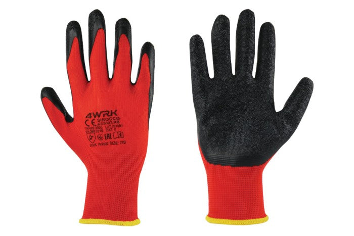 Gloves with protection against mechanical impact, palm and fingers all covered